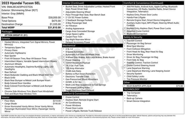 2023 Hyundai Tucson SEL