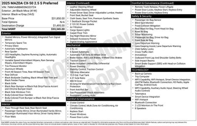 2025 Mazda Mazda CX-50 2.5 S Preferred Package
