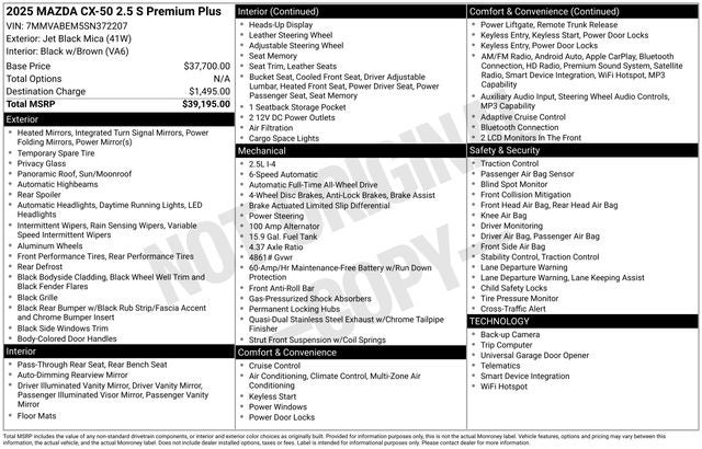 2025 Mazda Mazda CX-50 2.5 S Premium Plus Package