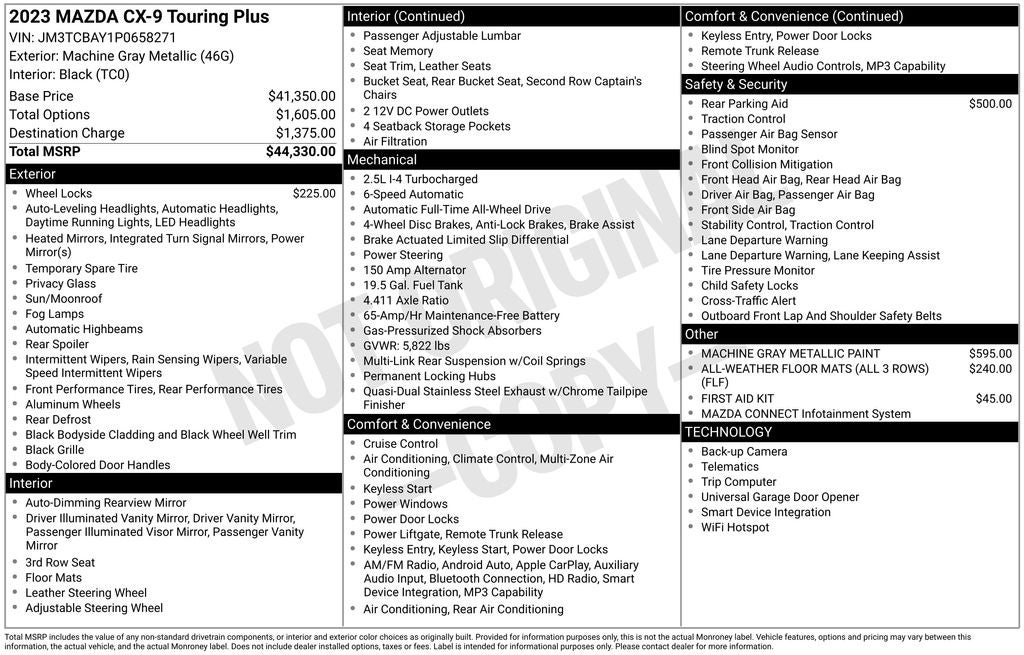 2023 Mazda Mazda CX-9 Touring Plus