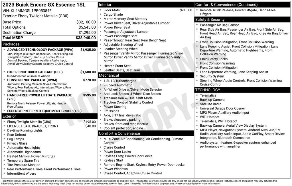 2023 Buick Encore GX Essence