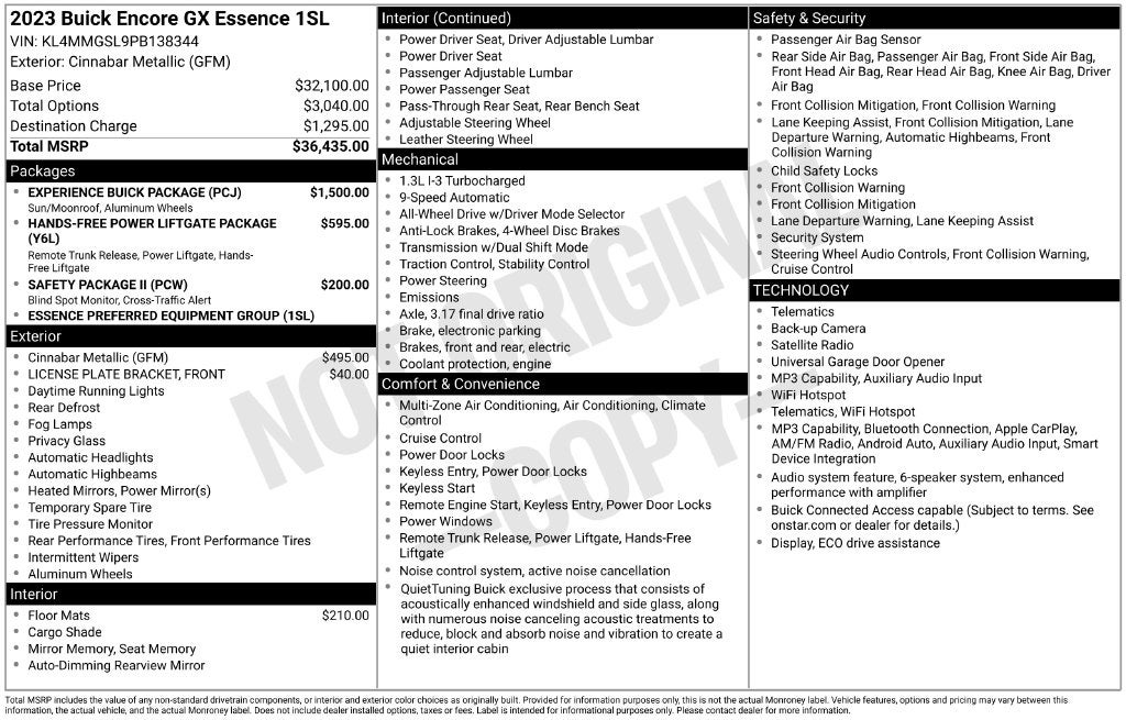 2023 Buick Encore GX Essence